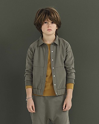 Gray Label Collar Jacket, Moss - 100% Organic Cotton Fleece Jackets