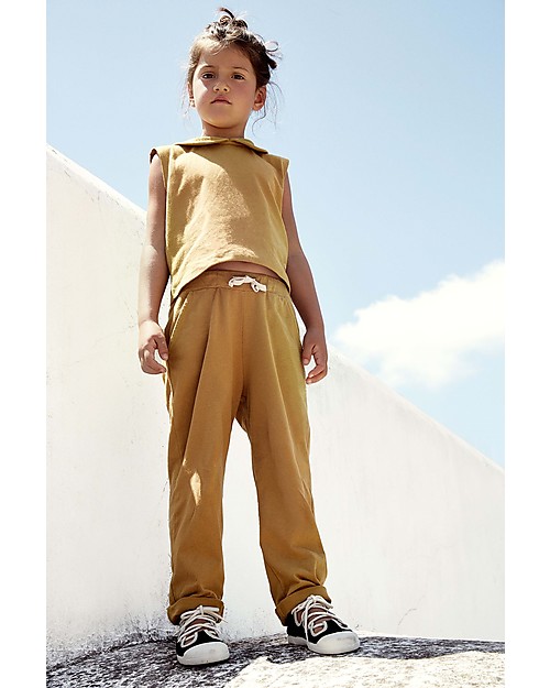 Gray Label Collar Tank Top, Mustard (2+ years) - 100% organic cotton Long Sleeves Tops