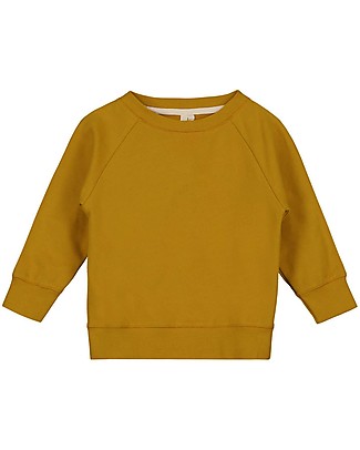 Gray Label Crewneck Sweater - Mustard - 100% Organic Cotton Long Sleeves Tops
