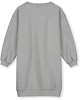 Gray Label Dropped Shoulder Dress - Grey Melange - 100% Organic Cotton Fleece GOTS Dresses_