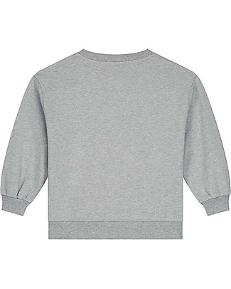 Gray Label Dropped Shoulder Sweater - Grey Melange - 100% Organic Cotton Fleece GOTS Jumpers