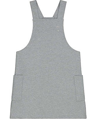 Gray Label Dungaree Dress, Grey Melange - 100% soft organic cotton fleece Dresses_
