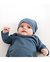 Gray Label Fleece Babysuit - Denim Blue - 100% Softest Organic Cotton Babygrows