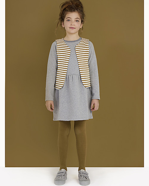 Gray Label Fleece Dress - Grey Melange - 100% Organic Cotton Dresses_
