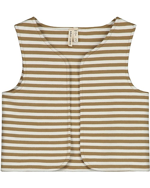 Gray Label Gilet - Peanut/off White - 100% Organic Cotton Fleece T-shirts