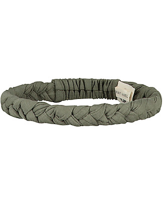 Gray Label Girl Braid Headband, Moss - 100% organic cotton Hair Accessories