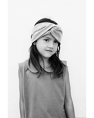 Gray Label Girl Twist Headband (4-10 years), Blue Grey - 100% organic cotton Hair Accessories