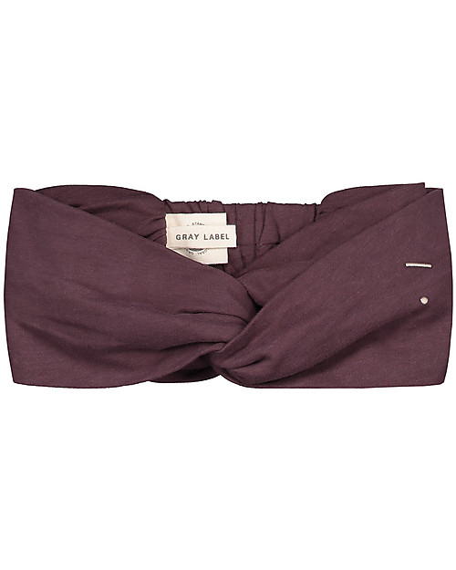 Gray Label Girl Twist Headband, Plum (4-10 years) - 100% organic cotton Hair Accessories