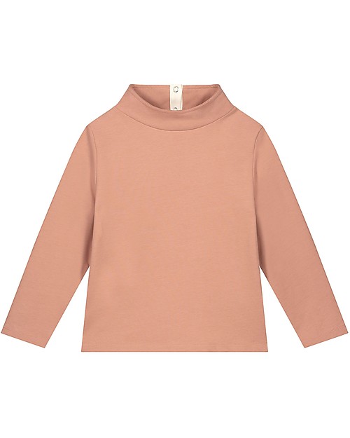 Gray Label High Neck Sweater - Rustic Clay - 100% Organic Cotton Long Sleeves Tops