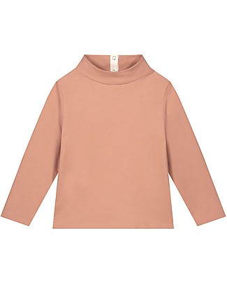 Gray Label High Neck Sweater - Rustic Clay - 100% Organic Cotton Long Sleeves Tops