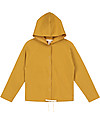 Gray Label Hooded Cardigan with Snaps, Mustard - 100% softest organic cotton fleece Cardigans
