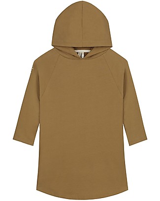 Gray Label Hooded Dress - Peanut - 100% Organic Cotton Fleece Dresses