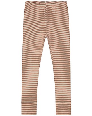 Gray Label Leggings with Stripes - Autumn/Cream - GOTS Organic Cotton Leggings