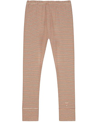 Gray Label Leggings with Stripes - Autumn/Cream - GOTS Organic Cotton Leggings