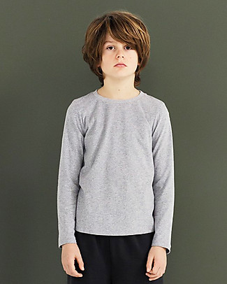 Gray Label Long Sleeve Tee, Grey Melange - 100% organic cotton Long Sleeves Tops