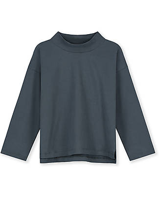 Gray Label Long Sleeved Turtle Tee - Blue Grey - 100% Organic Cotton GOTS Long Sleeves Tops