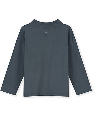 Gray Label Long Sleeved Turtle Tee - Blue Grey - 100% Organic Cotton GOTS Long Sleeves Tops