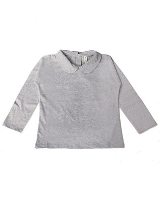 Gray Label Long Sleeves Collar Tee Grey - 100% Softest Organic Cotton Long Sleeves Tops