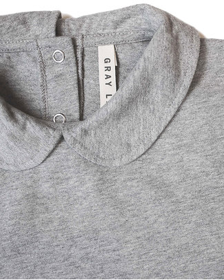 Gray Label Long Sleeves Collar Tee Grey - 100% Softest Organic Cotton Long Sleeves Tops