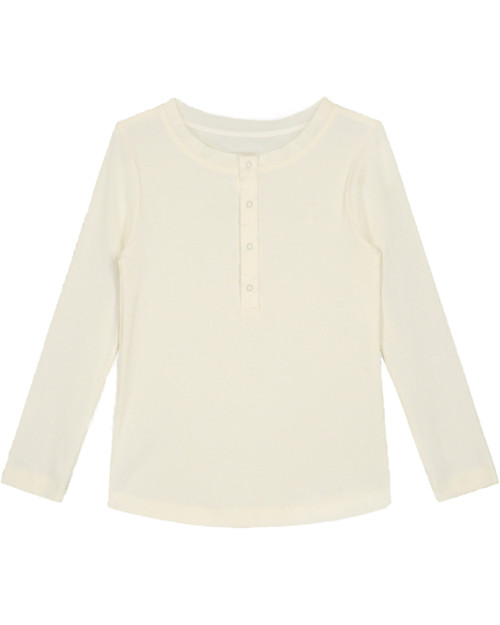 Gray Label Long Sleeves Pajamas Shirt - Cream - GOTS Organic Cotton Long Sleeves Tops