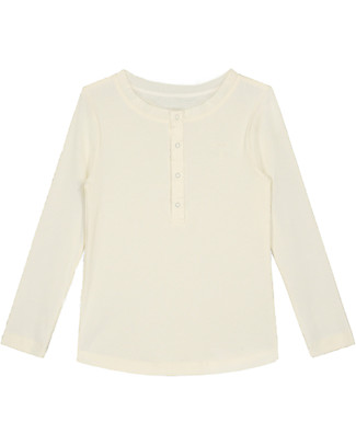 Gray Label Long Sleeves Pajamas Shirt - Cream - GOTS Organic Cotton Long Sleeves Tops