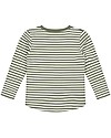 Gray Label Long Sleeves Striped T-Shirt, Moss/Cream Stripe - 100% organic cotton Long Sleeves Tops