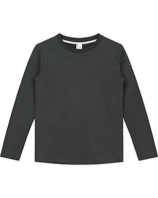 Gray Label Long Sleeves Tee - Nearly Black - 100% Organic Cotton GOTS Long Sleeves Tops