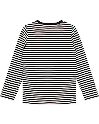 Gray Label Long Sleeves Tee - Nearly Black/Off White - 100% Organic Cotton GOTS Long Sleeves Tops