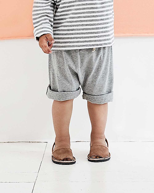 Gray Label One Pocket Shorts, Grey Melange (12-24 months) - 100% organic cotton Shorts