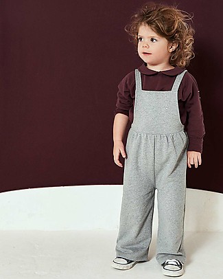 Gray Label Pleated Suit, Grey Melange - 100% organic cotton Dungarees