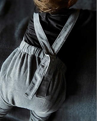 Gray Label Pleated Suit, Grey Melange (Baby Sizes) - 100% organic cotton Dungarees