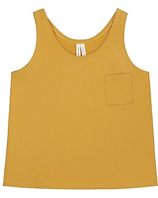 Gray Label Pocket Tank Top (from 2 to 8 years) - Mustard - 100% organic cotton T-Shirts And Vests