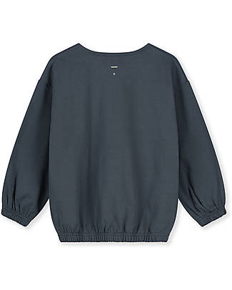 Gray Label Puffy Cardigan - Blue Grey - 100% Organic Cotton Fleece GOTS Cardigans