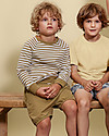 Gray Label Puffy Shorts - Blue Grey/Off white - 100% Organic Cotton Jersey Shorts