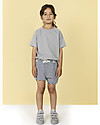 Gray Label Puffy Shorts - Blue Grey/Off white - 100% Organic Cotton Jersey Shorts