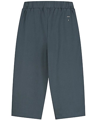 Gray Label Puffy Trousers - Blue Grey - 100% Organic Cotton Jersey GOTS Trousers
