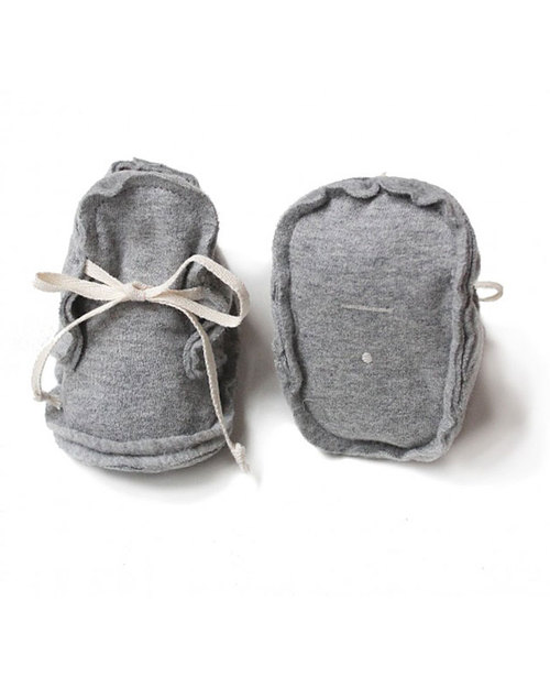 Gray Label Raw Baby Booties Grey 100 Softest Organic Cotton unisex bambini