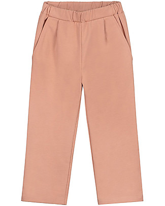 Gray Label Relaxed Pleated Trousers - Rustic Clay - 100% Organic Cotton Fleece Trousers