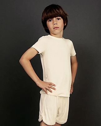 Gray Label Short Sleeved Vest - Cream - Organic Cotton Pyjamas
