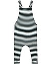Gray Label Summer Salopette, Blue Grey/White Stripe (18-24 months) - 100% Organic cotton - Ultra-comfortable! Dungarees