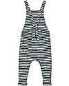 Gray Label Summer Salopette, Blue Grey/White Stripe (18-24 months) - 100% Organic cotton - Ultra-comfortable! Dungarees
