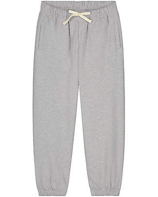 Gray Label Track Pants - Grey Melange - 100% Organic Cotton Fleece GOTS Trousers
