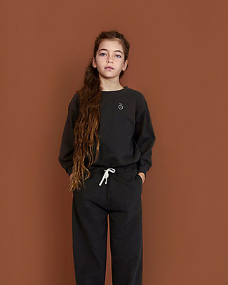 Gray Label Track Pants - Nearly Black - 100% Organic Cotton Fleece GOTS Trousers