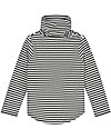 Gray Label Turtleneck Tee with Long Sleeves - Nearly Black/Off White - 100% Organic Cotton Long Sleeves Tops