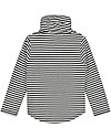 Gray Label Turtleneck Tee with Long Sleeves - Nearly Black/Off White - 100% Organic Cotton Long Sleeves Tops