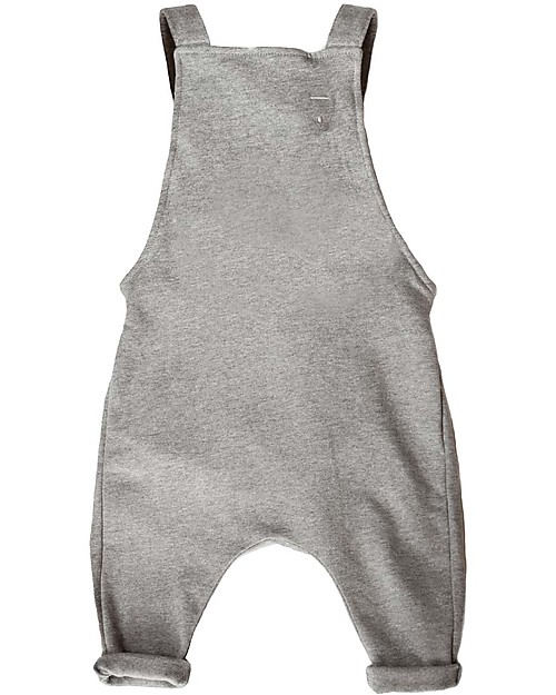 Gray Label Unisex Dungarees, Grey Melange - 100% Organic Cotton Dungarees