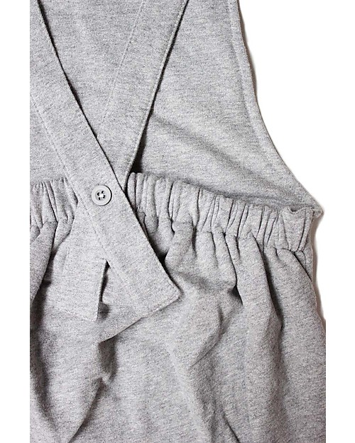 Gray Label Unisex Dungarees, Grey Melange - 100% Organic Cotton Dungarees