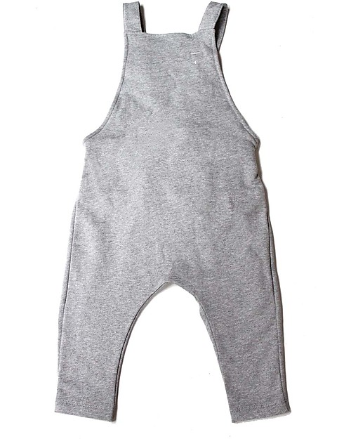Gray Label Unisex Dungarees, Grey Melange - 100% Organic Cotton Dungarees
