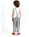 Gray Label Unisex Dungarees, Grey Melange - 100% Organic Cotton Dungarees