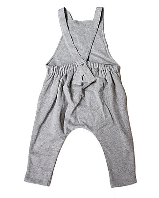 Gray Label Unisex Dungarees, Grey Melange - 100% Organic Cotton Dungarees